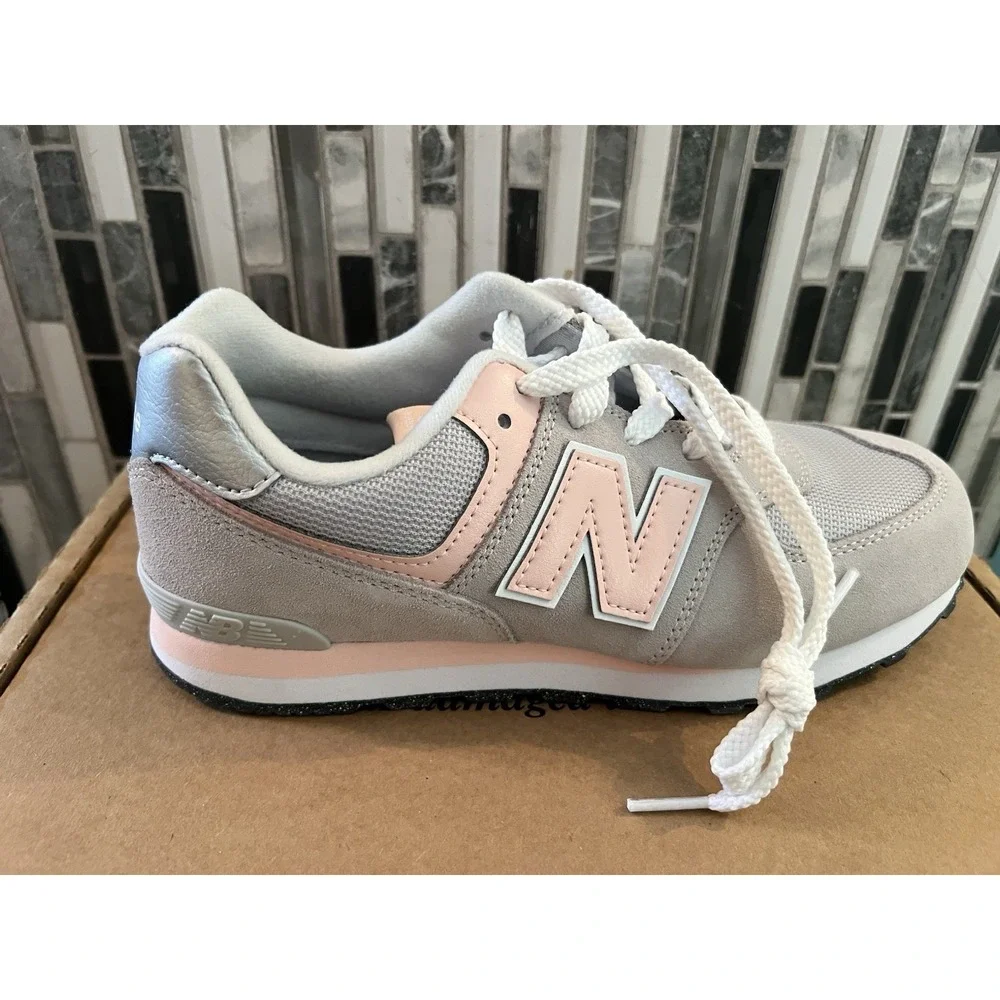 New Balance Kids Grey and Pink Rain & Snow Boots Style Sneakers